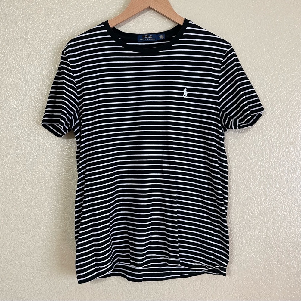 Polo Ralph Lauren Black and White Striped Shirt